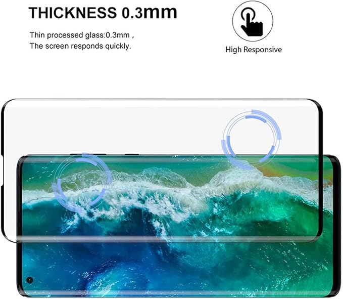 for Motorola Moto Edge 3D Curved Screen Protector [2 Pcs] 3D Full Coverage HD Clear Anti-Scratch Easy Installation Screen Tempered Glass for Motorola moto edge (2020)
