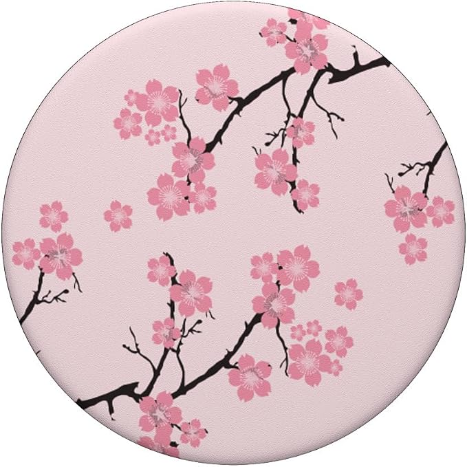 Cute Pink Cherry Blossom Tree Japanese Pastel Pink PopSockets Adhesive PopGrip
