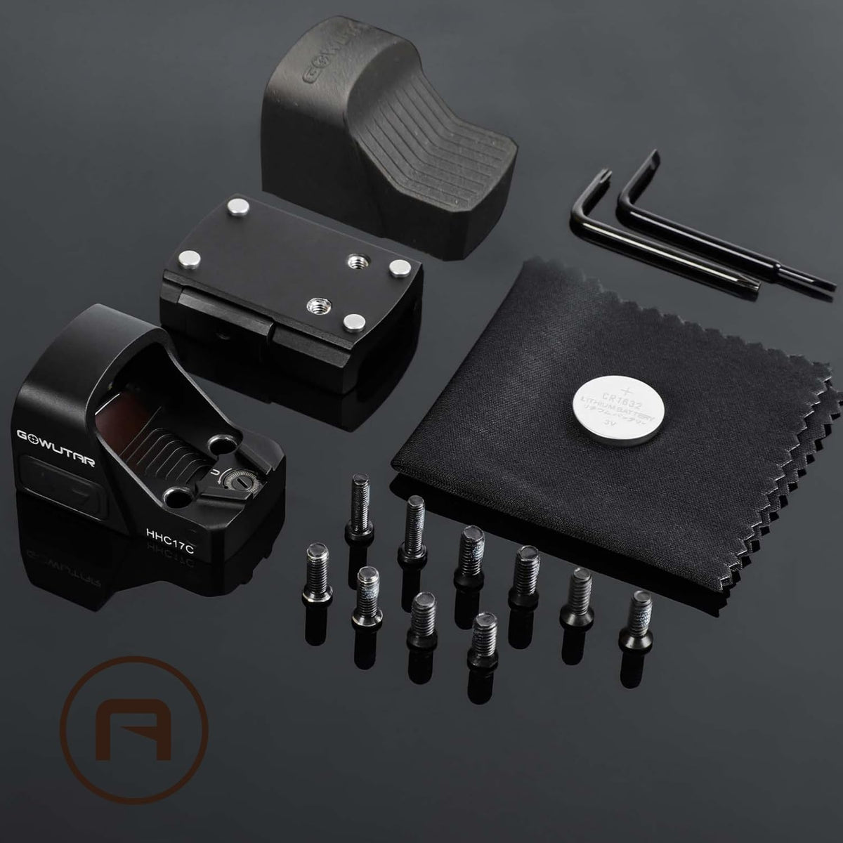 GOWUTAR HHC17C Multiple Reticles Micro Red Dot Sight for RMSc Footprint