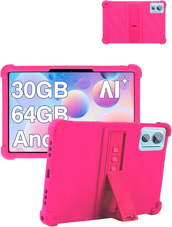 for DEERTiME E15 10 inch Android 15 Tablets Protective caseShockproof Lightweight Silicone Protective Cover with StandChild-Friendly ProtectionEasy to Clean DesignBlack