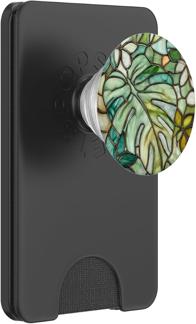 Monstera &amp Monstera Leaves Green Leaves Monstera Leaf PopSockets Adhesive PopGrip