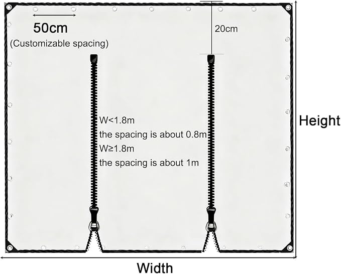 Transparent Tarpaulin Side Panels, Outdoor Clear Tarp Curtains