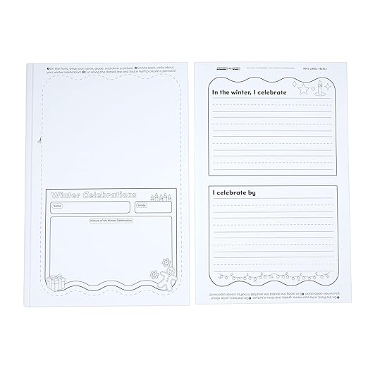 Really Good Stuff Ready to Decorate Winter Celebrations Pennant Posters - Set of 24