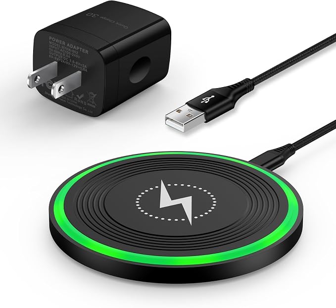 Wireless Charger for Moto G Power 2025 2024 Edge 2024Moto G Stylus 5G (2025) Edge Razr 50 40 Ultra Pro15W Wireless Charger Station Fast Charging Pad + Adapter for Samsung Galaxy S25 S24 Ultra S23 FE
