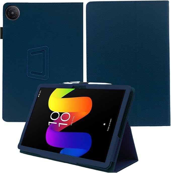 Case for TCL TAB 8 Gen 2 8.7 inchFolding Stand ProtectiveBOVUGAC Case Cover with Pencil HolderWrist StrapFull ProtectionPremium PUScratch Resistant(Black)