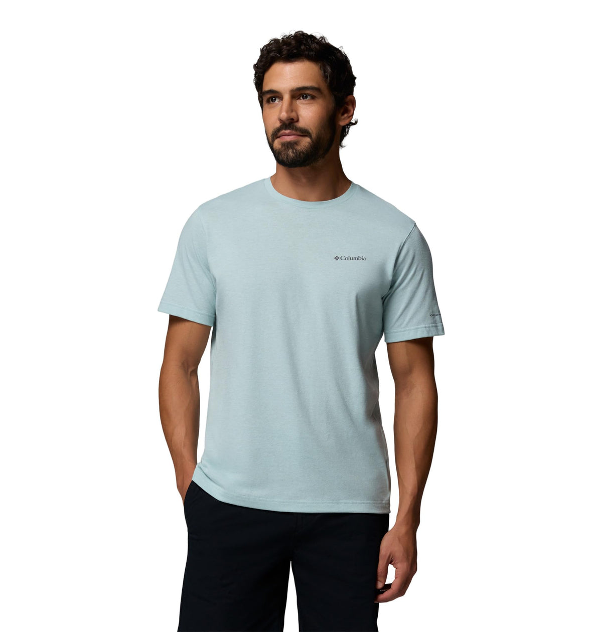 Columbia Men's Thistletown Hills Short Sleeve T-Shirt, Crushed Blue/Heather, X-Small