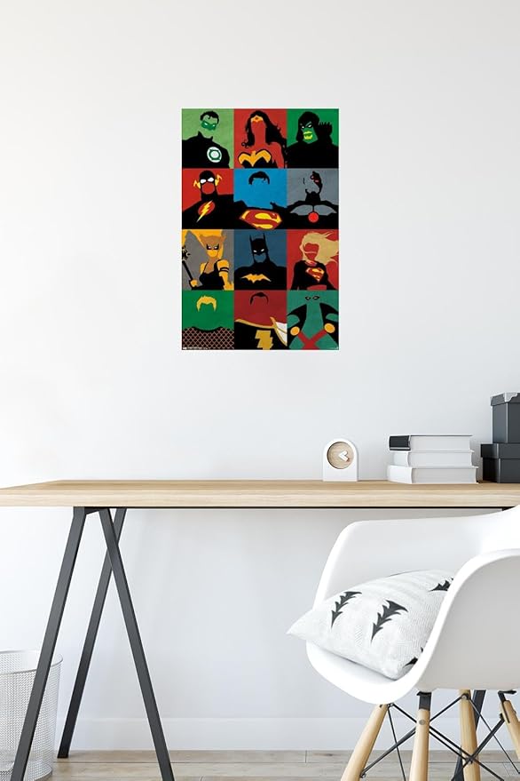 Trends International DC Comics - Justice League - Minimalist Wall Poster, 14.725" x 22.375", Premium Unframed Version
