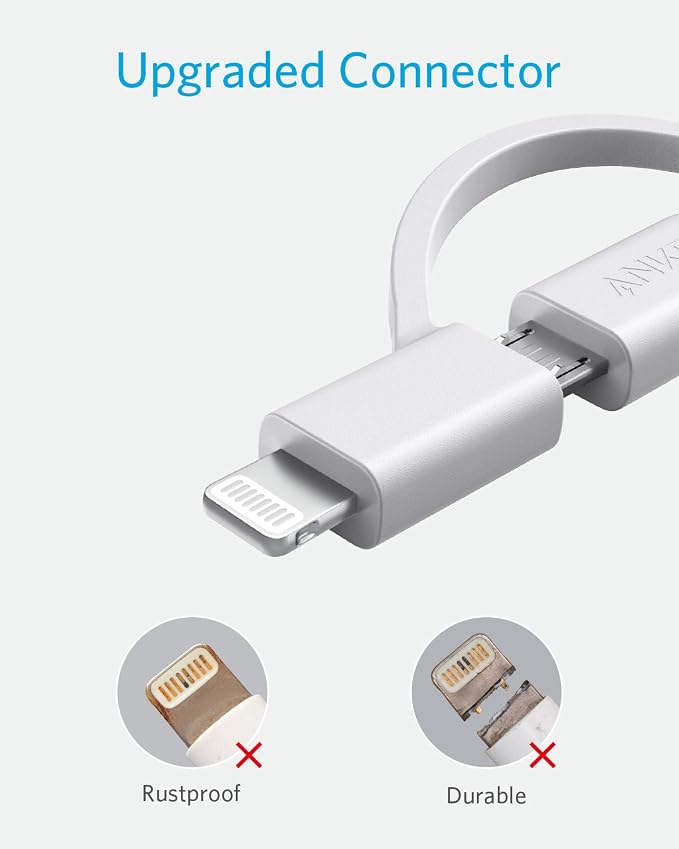 Anker Powerline II 3-in-1 Cable Lightning/Type C/Micro USB Cable for iPhone iPad Huawei HTC LG Samsung Galaxy Sony Xperia Android Smartphones iPad Pro 2018 and More(3ft Black) | 3-in-1 Cable
