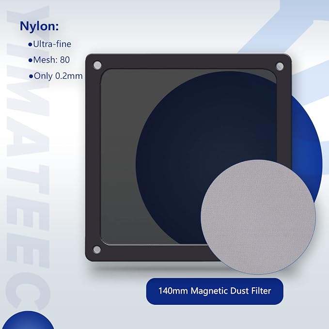 Dust Filter PC 140mm for Computer Cooler/PSU/Routers Nylon 80 Mesh, Magnetic