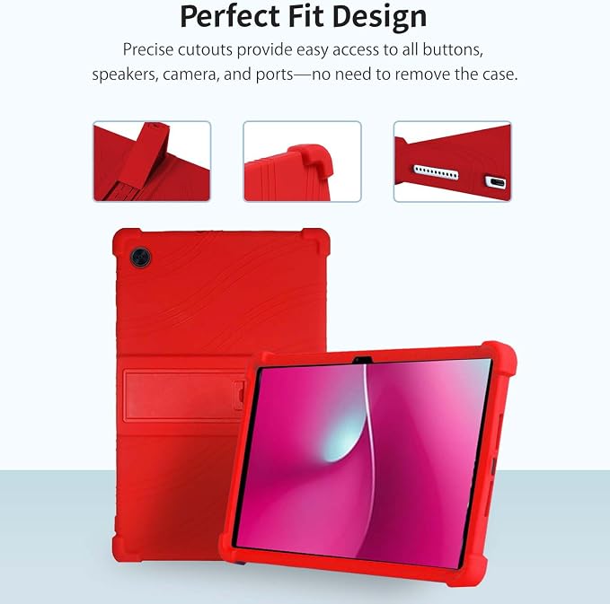 Case for T-Mobile Revvl Tab 2 10.1-InchCompatible with T-Mobile Revvl Tab 2 Android Tablet–Soft Silicone Protective Cover with Kickstand Shockproof Drop-Resistant Business-Style Stand(Black)