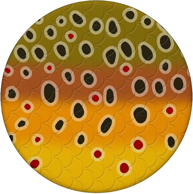 Brown Trout Pattern Fish Art Trout Fishing Fly Fishing Gift PopSockets Adhesive PopGrip