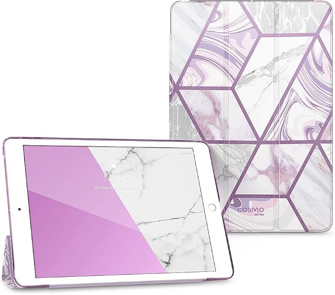 i-Blason Cosmo Lite Case for New iPad 8th/7th Generation iPad 10.2 2020 2019 Case Slim Trifold Stand Smart Case Translucent Hard Back Protective Cover with Auto Sleep/Wake (Ameth)