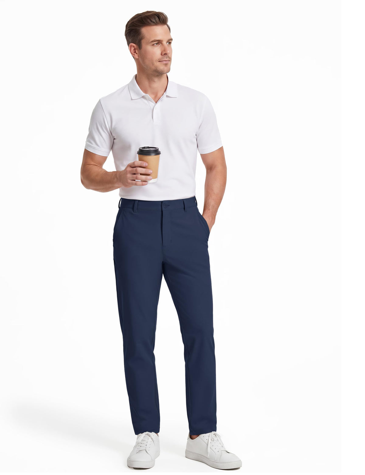 TACVASEN Golf Pants Men Lightweight Stretch with 5 Pockets for Work Casual
