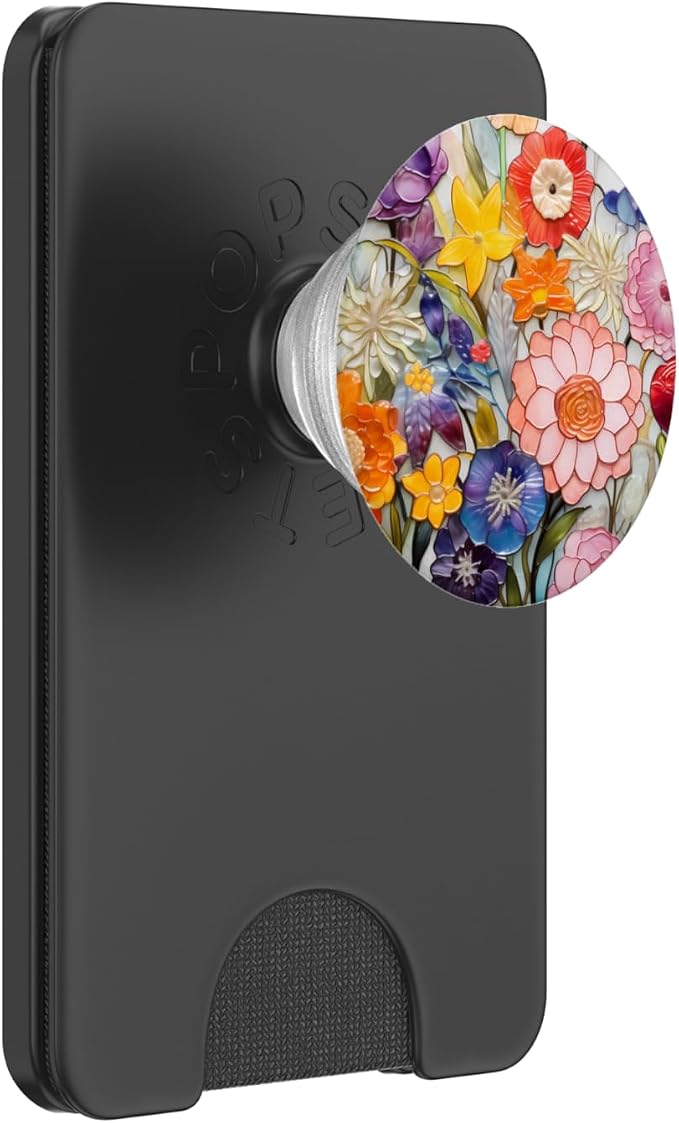 Colorful Floral Murano Glass Effect Venetian Glass PopSockets Adhesive PopGrip