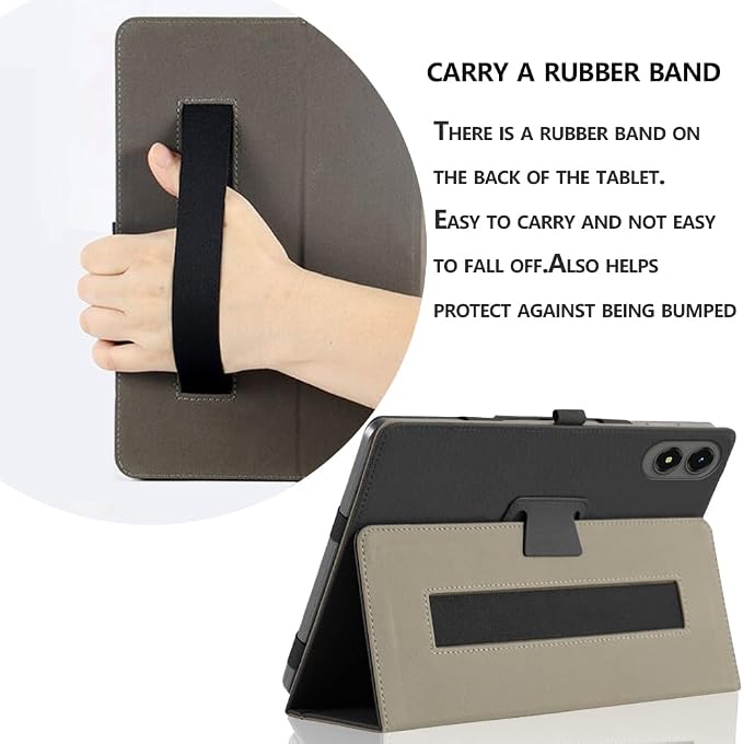 [NSFN] for YosaToo P13/Tabwee T50 Tablet CaseTabwee/YosaToo Tablet 11 Inch 2026 Protective Case with Handheld Band Premium PU Leather StandFunction Black