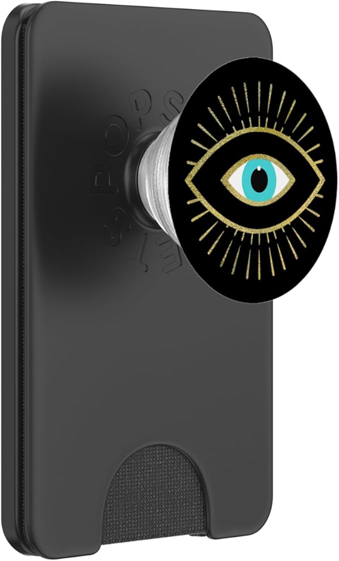 Yellow Evil Eye Black PopSockets Swappable PopGrip