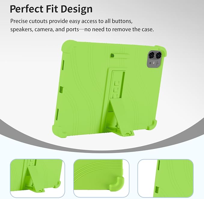 Case for TECLAST Artpad Pro 12.7-Inch Tablet – Shockproof Silicone Protective Cover with Kickstand Drop-Resistant Business Style (Black)