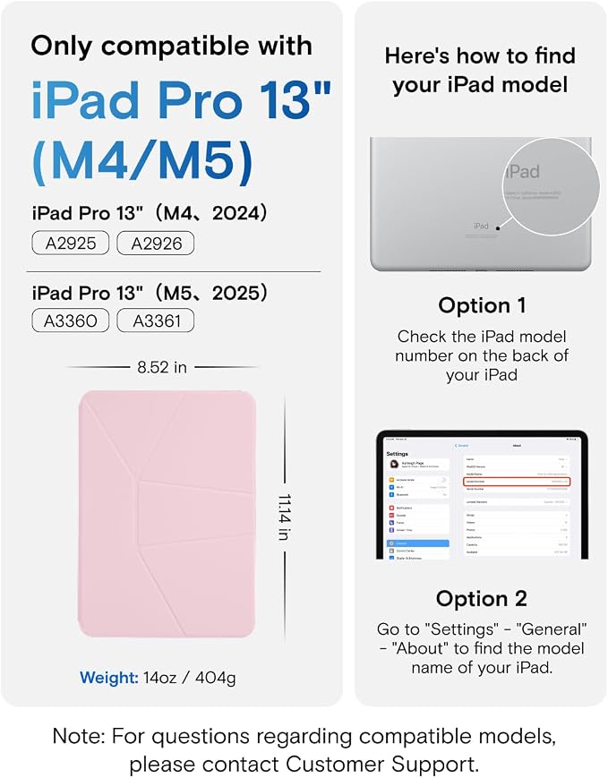 MOFT Dynamic Folio Case for iPad Pro 11-inch (M5 2025 / M4 2024) Slim Magnetic Stand Case with 20+ Viewing Angles Auto Wake/Sleep Ultra Thin Light Pink