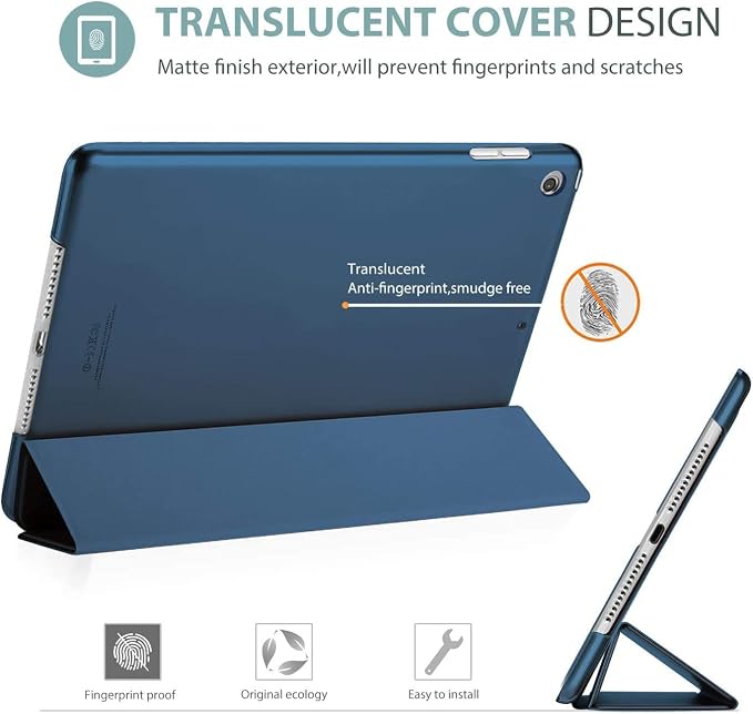 ProCase iPad 10.2 Case 2021 9th Gen/ 2020 8th Gen/ 2019 7th Gen Case with Tempered Glass Screen Protector Slim Stand Hard Shell Protective Smart Cover for 10.2” iPad 9th/8th/7th Generation -Black