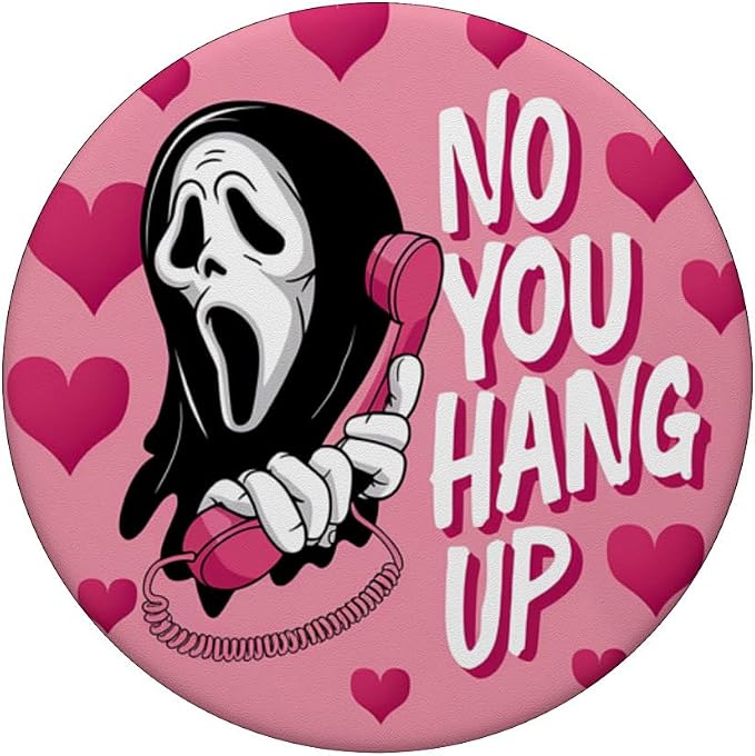 No You Hang Up Ghost Funny Halloween Romance Design PopSockets PopGrip for MagSafe