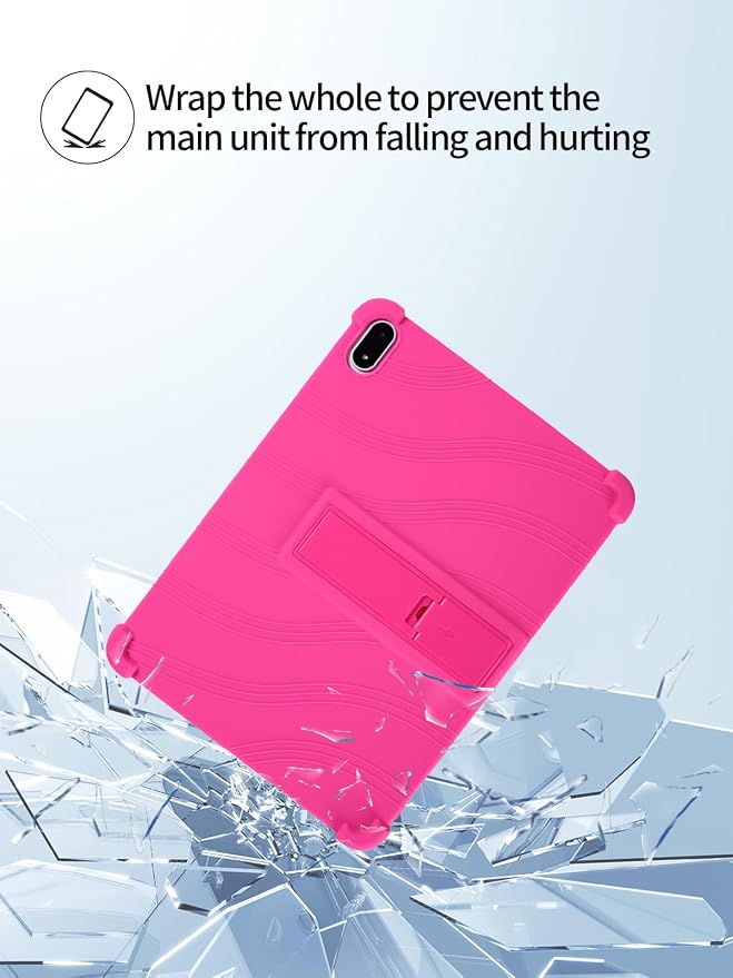for OnePlus Pad 3 Android 15 Tablet13.2 inch Tablets CaseSoft Silicone Adjustable Stand Cover Lightweight Kids FriendlyBlack.