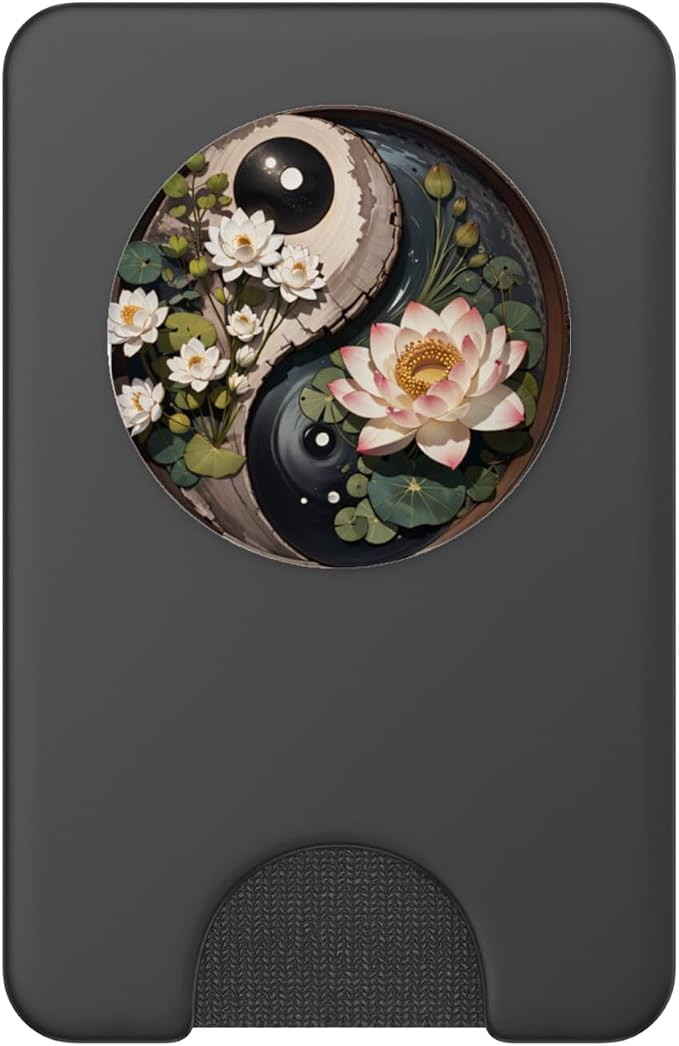 Lotus Flower Pond Yin Yang PopSockets Adhesive PopGrip