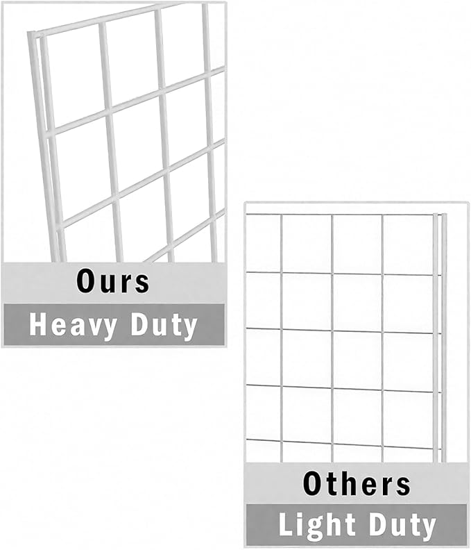 7RiversART Grid Wall Commercial Grade Gridwall Panels – Heavy Duty Grid Panel for Any Retail Display Wall Grid 2' Width x 6' Height, White (Pack of 4) Easily Portable