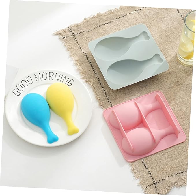 DECHOUS Chicken Leg Silicone Cake Mold 6-piece Fondant Mold Set for Cake Decorating Cookie Candy Biscuit Making Non-Stick Baking Tool for Home Kitchen Use