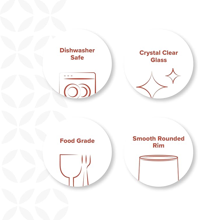 GLING [9.4 oz. - Set of 8 Stemless Champagne Glasses, Flute Crystal Glass Cups, Cocktail Glass Set - Great for Parties, Weddings and All Occasions