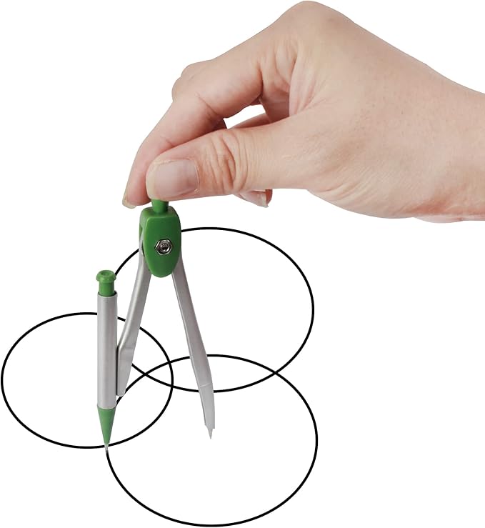 LABANCA 8 Pcs Compass Set with Protractor Rulers Pencil for Math Geometry (06970Green)