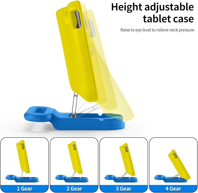 Kids Case for iPad (A16) 11th/10th Gen 10.9'' 2025/2022Adjustable Portrait/Landscape Stand/Drop Proof with HandleChild Friendly Case for iPad Air 11 (M4/M3/M2) 2026/2025/2024 (BlackBlue)