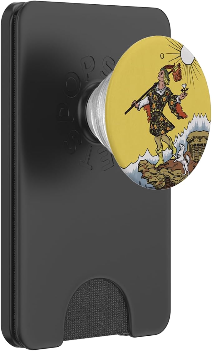 The Fool Tarot Card Pagan Witch Occult Fortune Divination PopSockets Adhesive PopGrip