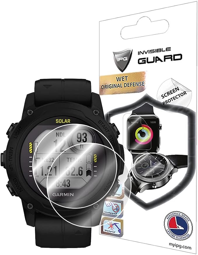IPG for Garmin Descent Mk1 Hydrogel Screen Protector (2 Units) Invisible HD Clear Film Anti Scratch Guard-Smooth/Self-Healing/Bubble for Mk1