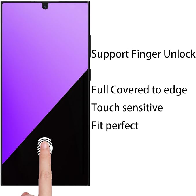 2 Pack Anti-Blue Privacy Screen Protector for Samsung Galaxy S25 edge / S26 Plus Anti-Spy Soft Gradient Film Support Finger Unlock 6.7 inch
