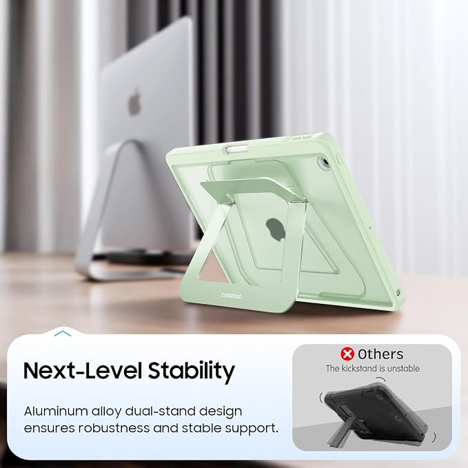 Fintie Shockproof Case for iPad 9th / 8th / 7th Generation 10.2 Inch | Slim Frosted Hard Back Cover Multi-Angle Viewing Built-in Kickstand &amp Pencil Holder Anti-Scratch Black
