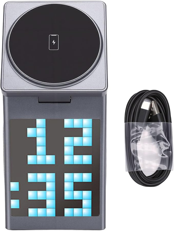 Compact 6 in 1 Wireless Charging Station Bluetooth Speaker Suitable for iOS Phones and Travel