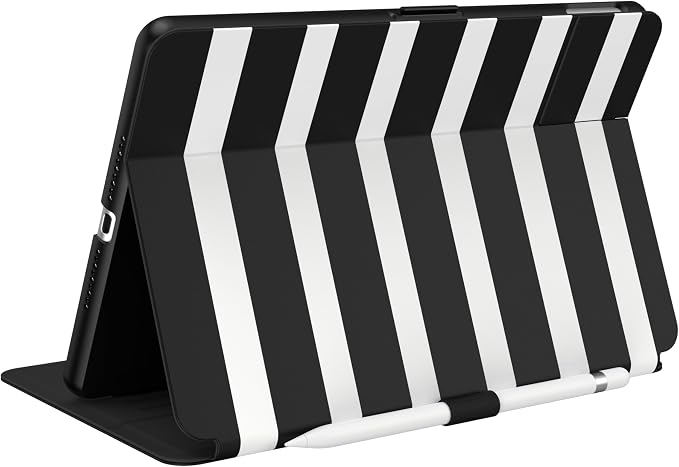 Speck Balance Folio Case for iPad 10.2 Inch (2019-2021) - Drop &amp Camera Protection Slim Multi Range Stand Apple Pencil Holder - Arcadia Navy/Moody Grey