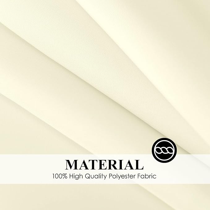 Rectangle Tablecloths 60x120 Inch 6 Pack Ivory Tablecloth for 6ft Washable Decorative Linen Polyester Table Cloths for 8ft Dining Table Banquets Buffet Parties and Wedding