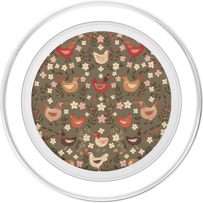 Rustic Farmhouse Chickens – Vintage Country Aesthetic PopSockets PopGrip for MagSafe