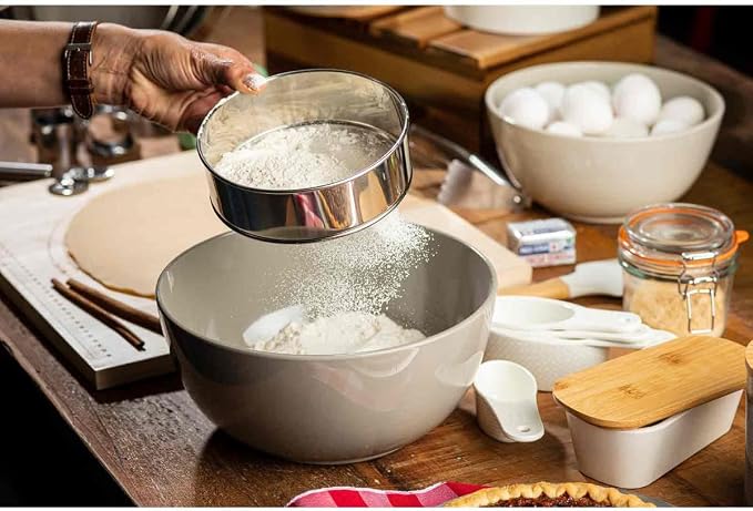 Tablecraft Fine Mesh Sieve Strainer, 8-Inch Round Durable Stainless Steel