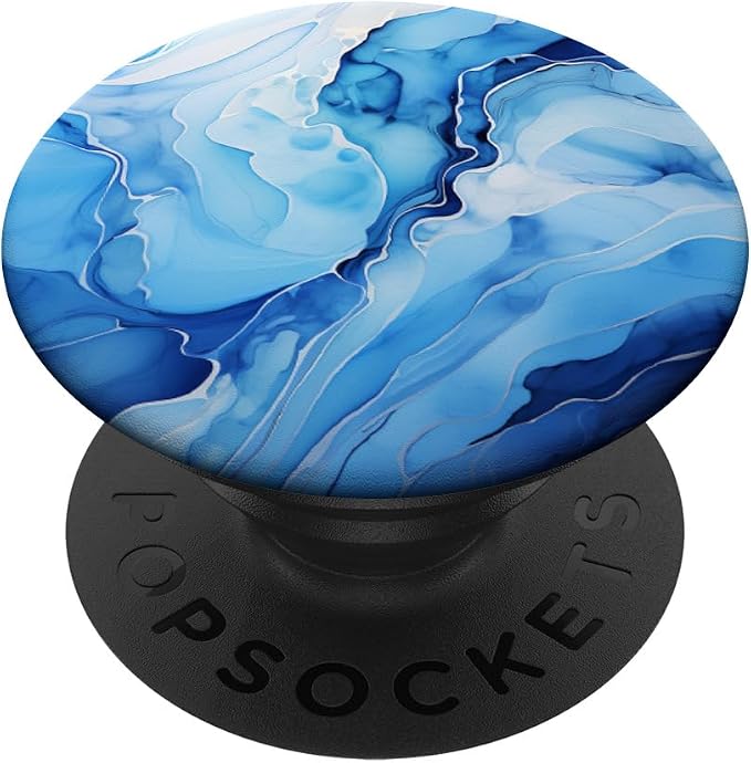 Blue Ice Agate Stone Gemologist Chalcedony Gemstone PopSockets PopGrip for MagSafe