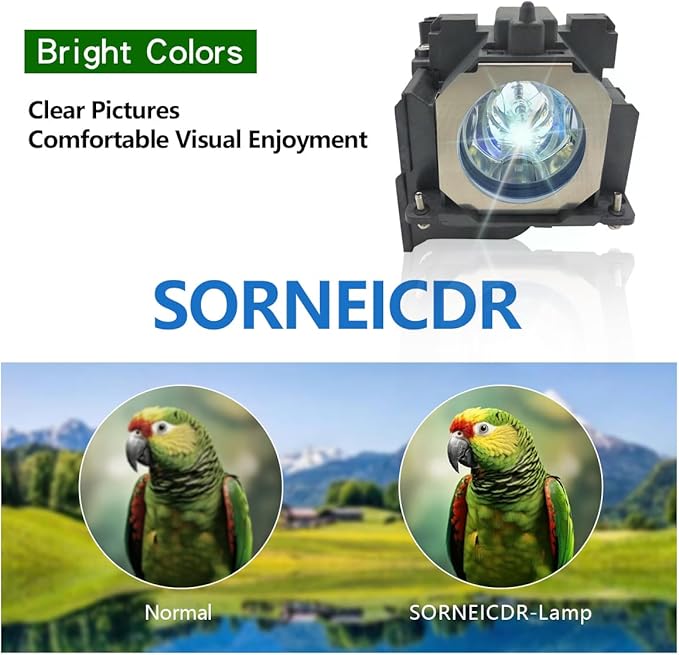 SORNEICDR ET-LAE300 Replacement Projector Lamp Bulb Compatible with Panasonic PT-EW300,PT-EW540,PT-EW640,PT-EW730,PT-EX510,PT-EX610,PT-EX800,PT-EZ580,PT-EZ770, with Housing