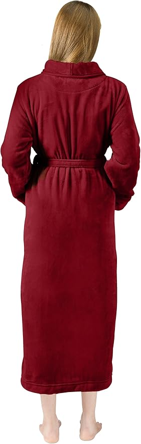 NY Threads Premium Womens Robe, Plush Fleece Long Bath Robe for Women, Fluffy Soft Women's Bathrobe