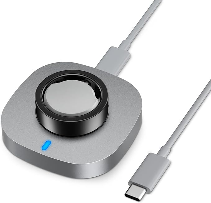 ZOOROO Charger Compatible with Oura Ring Gen 3 Size 6, Fast Charging Dock with USB-C Cable
