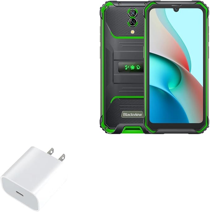 BoxWave Charger Compatible with Blackview BV7200 - PD GAN miniCube (30W) 30W Tiny PD GAN Type-C Wall Charger - Winter White