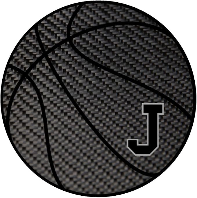 Basketball Letter J Black Phone Stand Initial J for Men PopSockets Adhesive PopGrip