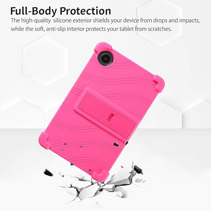 Case for TCL TAB 8 NXTPAPER 5G 8.7-Inch Tablet – Shockproof Silicone Protective Cover with Kickstand Drop-Resistant Business Style (Black)