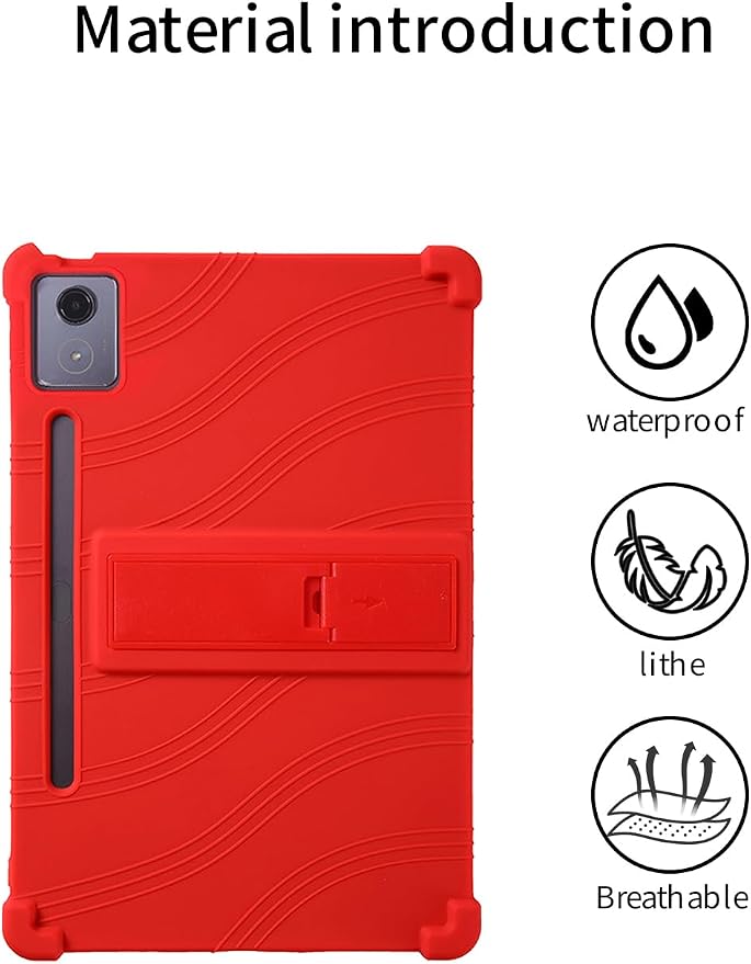 for Lenovo Idea Tab Pro 12.7 inch Tablet CaseBOVUGAC Soft Silicone Adjustable Stand Shockproof Kids Friendly for Lenovo Idea Tab Pro Tablet(Black)