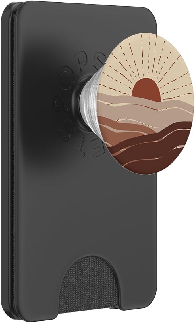 Minimal Maroon Nude Sunset Retro Abstract Art Boho Aesthetic PopSockets Adhesive PopGrip