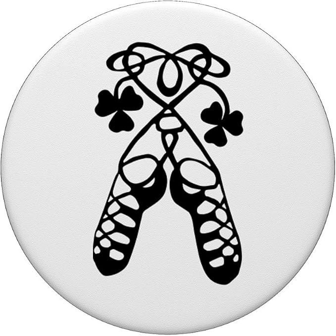 Girls Irish Dance Soft Shoes Ghillies Feis PopSockets Adhesive PopGrip